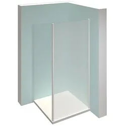 Seitenwand Hüppe Alpha 2 für Duschtasse, silber matt, 4 mm, 200-1200 Höhe 500-2000 mm - A20580087321