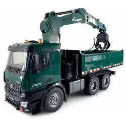 AMEWI Mercedes-Benz Arocs Lizenz Kranwagen mit Kipper RTR grün