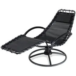 Casaria Gartenliege Eve, Liegestuhl Schaukelliege Ergonomisch 120kg Belastbar Relaxliege Grau grau