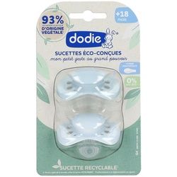 Dodie® Schnuller Duo Öko-Design Rosa - Blau +18 Monate