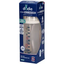 Dodie Flasche Sauger Multi-Perforiert Anti-Colic Rosa +6M 330 ML