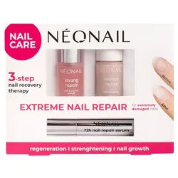 NEONAIL Naegel NagelpflegeRegeneration Nagelpflege Set Strong Repair Nail and Cuticle Scrub + Intense Repair Nail Hardener + Extreme Repair 72h Nail Serum 1 Stk.