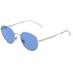 Ray-Ban RB 3681 Unisex-Sonnenbrille Vollrand Rund Metall-Gestell, Silber