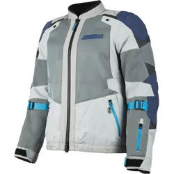 Klim Baja S4 2025 Enduro Mesh Motorrad Textiljacke, grau-blau, Größe XL für Männer