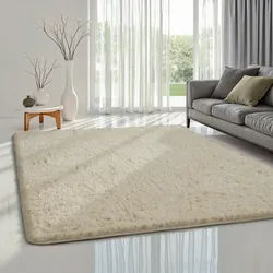 Teppich THE CARPET "Soft Shaggy", beige, B:80cm H:35mm L:150cm, Polyester, Teppiche, Flauschiger Hochflor Teppich, Wohnzimmer, Anti-Rutsch Unterseite