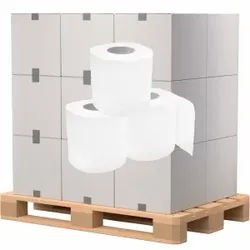 Toilettenpapier, Tissue, 3-lagig, hochweiß, 100 % Zellstoff, 1 Palette = 252 Packungen à 8 x 250 Blatt