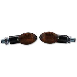 HIGHSIDER Smart Cateye Bulb Mini Blinker Körper Schwarz / Linse getönt (Paar), Vorne & Hinten, schwarz