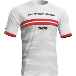 Thor Intense Assist Decoy Fahrrad Jersey, weiss-rot, Größe XL für Männer