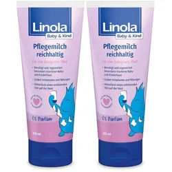 Linola Baby & Kind Pflegemilch reichhaltig - Reichhaltige Lotion für sehr trockene Baby- und Kinderhaut