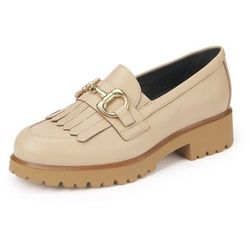 Les mocassins en cuir nappa veau Peter Hahn exquisit beige