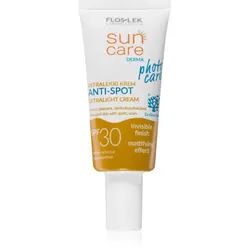 FlosLek Laboratorium Sun Care Derma Photo Care leichte schützende Gesichtscreme für Haut mit kleinen Makeln SPF 30 30 ml