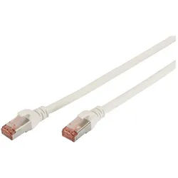 Digitus Digitus DK-1644-020/WH RJ45 Patchkabel CAT 6 S/FTP 2.00 m Weiß Flammwi Netzkabel, (200.00 cm) weiß