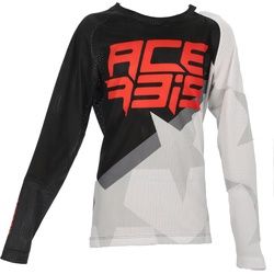 Acerbis MX J-Windy 1 Kinder Motocross Jersey, schwarz-weiss, Größe XS