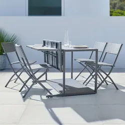 Loungeset Mario Grau Metall/Kunststoff Modular