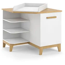 VitaliSpa Wickelkommode Malia Weiß/Eiche 85 x 85.2 cm mit Tür , Holzwerkstoff , Rechteckig , 85x85.2x85 cm , Babymöbel & Kindermöbel, Babyzimmer, Wickelkommoden & Zubehör, Wickelkommoden