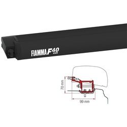 Markise FIAMMA F40 Van 270 cm Deep black inkl. Adapterkit Renault Trafic H1 L2 ab Modelljahr 2014