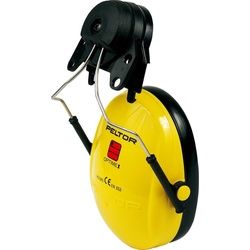 3M Peltor Optime I Kapselgehörschutz, Helmbefestigung, gelb, mit Helmadapter P3E (für alle 3M Helme, ausgenommen G2000) SNR = 26 dB, H510P3EA