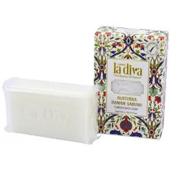 Handseife Hamam Seife 100 g Alaturka, 1-tlg., orientalisch duftend pflegend weiß