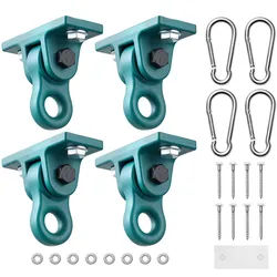 VEVOR 4x Deckenhaken mit Doppellager, 180° Schaukelhaken inkl. Schrauben & Bolzen, Max. 2268 kg Belastbare Schaukelhalterung für 65mm Montagestärke, Aufhängungshaken für Schaukel Hängesessel Boxsack