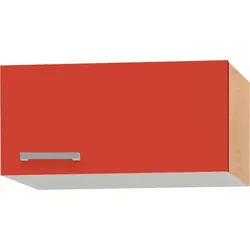 Kurzhängeschrank »Odense«, 60 cm breit, 35 cm hoch, mit 1 Tür, rot/buche, 63090965-0 B/H/T: 60 cm x 35,2 cm x 34,6 cm