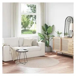 vidaXL Teppich, Anti-Rutsch Shaggy Teppich Creme 160 x 160 cm PP