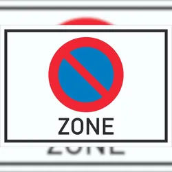 HB-Druck Beginn Eingeschränktes Haltverbot Symbol Schild A3 (297x420mm)