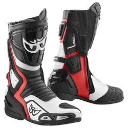 Berik Donington Motorradstiefel, schwarz-weiss-rot, Größe 39 für Männer