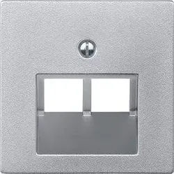 Merten 298060 Zentralplatte für UAE-Einsatz, 2-fach, System M, aluminium