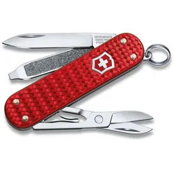 Victorinox Classic SD Precious Alox Kollektion, kleines Taschenmesser Iconic Red