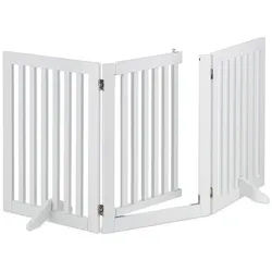 relaxdays Universalschutzgitter Weißes Absperrgitter mit Tür 70 cm hoch weiß