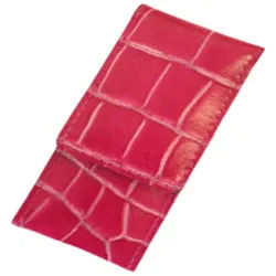 nippes Solingen Maniküre-Etui Maniküre-Set Trendy, 3-teilig, ideal für Reisen, Leder im Kroko-Look rosa