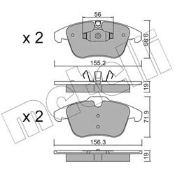 METELLI Bremsbeläge Vorne Rechts Links für Jaguar S-Type II XJ XK XF I XE