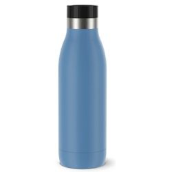 EMSA Bludrop Color Trinkflasche, 0,5 Liter, Hochwertige als auch umweltfreundliche Wasserflasche aus robustem Edelstahl, 1 Trinkflasche, Farbe: Blau