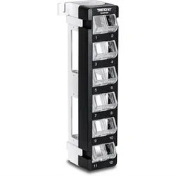 Trendnet TC-KP12V Keystone Patchfeld 12-Port Blank Netzwerk-Panel (bestückt, 12 Ports) schwarz
