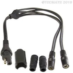 OPTIMATE Y-Splitter, SAE auf 2x Hohlstecker-Kupplung (No.35)