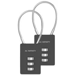 AC Infinity Kombinationsschloss | flexible Stahlkabelschlaufe | 2er-Pack