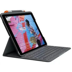 Slim Folio iPad 10.2" (7th gen) - DE - Tastatur & Folio-Set - Deutsch - Grau