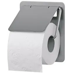 SanTRAL® TRU 1 Toilettenpapierspender, Manueller Einzelrollen WC-Papierspender aus Edelstahl, Edelstahl, geschliffen, max. Ø 120 mm, E AFP