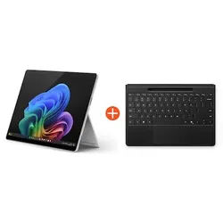 Microsoft Surface Pro (11. Generation) 13" 2in1 Convertible Tablet Platin Snapdragon® X Plus 16GB RAM 256GB SSD Win11 inkl. Black Flex Keyboard SL