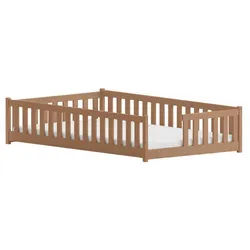 Kids Collective Bodenbett mit Matratze 120x200 cm in Zimt , Braun , Holz , 120x200 cm , Babymöbel & Kindermöbel, Kinderzimmer & Jugendzimmer, Kinderbetten