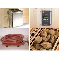 Weka Saunaofen-Set 2 inkl. 4,5 kW Ofen, Saunasteine, Steuergerät