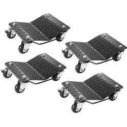 VEVOR Tragbarer Reifenwagen 4 Stk. 3000 kg Belastbar Elektrofahrzeug-Notfallwagen 4-Rad-Reifenwagen Robuster, Mobiler Trolley, Stahlwagen Reifenhalter, Geeignet für Auto, Motorräder Pickups usw.