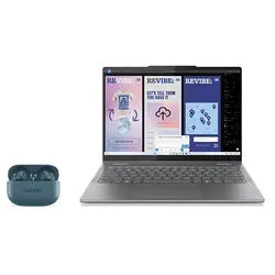 Lenovo Yoga 7 2-in-1 14 U7-32GB-1TB + Earbuds Intel® Core Ultra 7 258V Prozessor LPE-Kerne bis zu 3,70 GHz P-Kerne bis zu 4,80 GHz , 32 GB MOP, Windows 11 Home 64, 1 TB SSD M.2 2242 PCIe 4.0 TLC, 14 Inch, Luna Grey