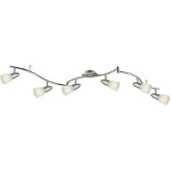 Globo Led-Strahler , Metall, Glas , 45 mm , F , 27.5x18.5x145 cm , verstellbare Arme, verstellbare Spotlights , Lampen & Leuchten, Innenbeleuchtung, Spots & Strahler, Deckenspots
