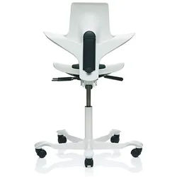 Bürodrehstuhl HÅG Capisco Puls HÅG weiß, Designer Peter Opsvik, 55x87-115x47-54 cm