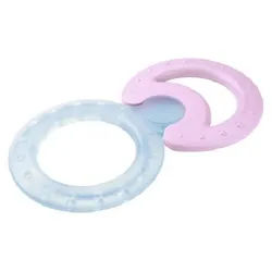 NUK Beißring NUK Kühlbeißring 2-teilig zur Massage & Kühlung made in Germany rosa