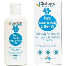 Grahams Natural Baby Ekzem Bade Öl Hautöl 100 ml