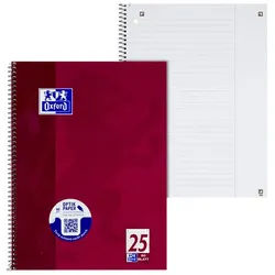 OXFORD Collegeblock 1 Collegeblock Lin. 25 (liniert) mit Spiralbindung A4+