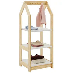Idimex Kinderregal Sally , Naturfarben, Weiß , Holz , Kiefer , Vintage , 44x118x42 cm , FSC Mix , Babymöbel & Kindermöbel