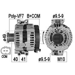 MESSMER Lichtmaschine 14V 180A für BMW 1 3 5